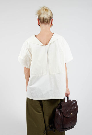 Sailor Collar Blouse in Off White