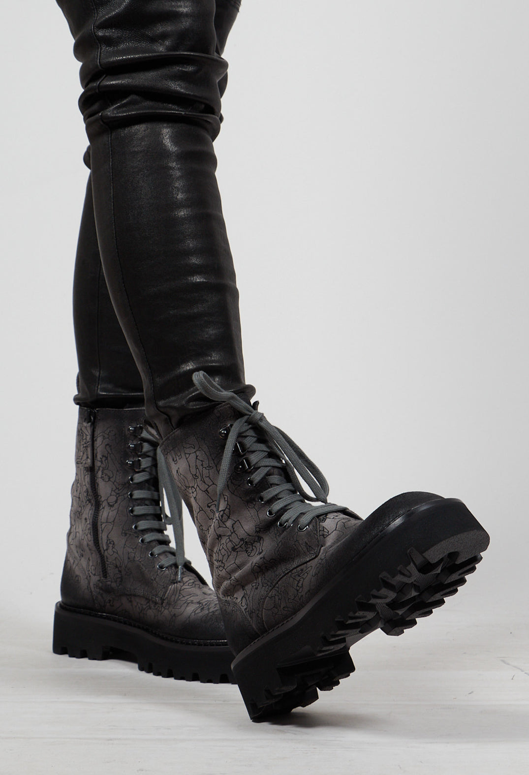 Lace Up Boots in Rock