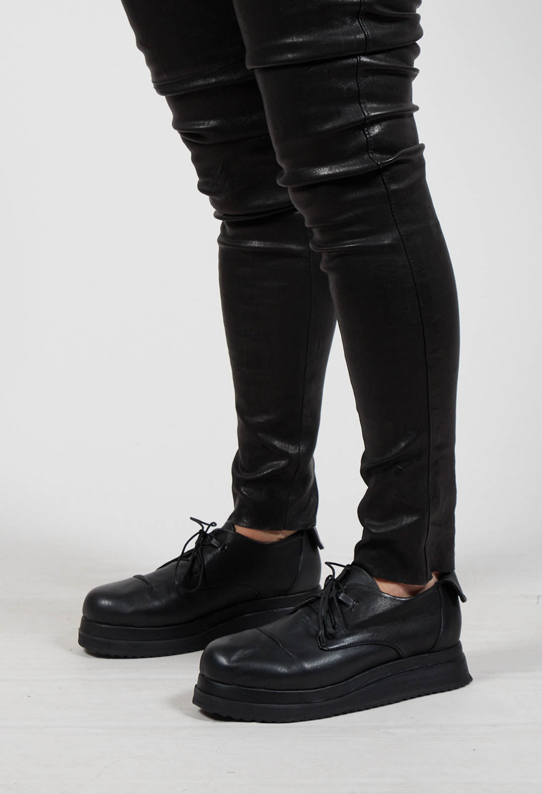 Lace Up Loafers in Black