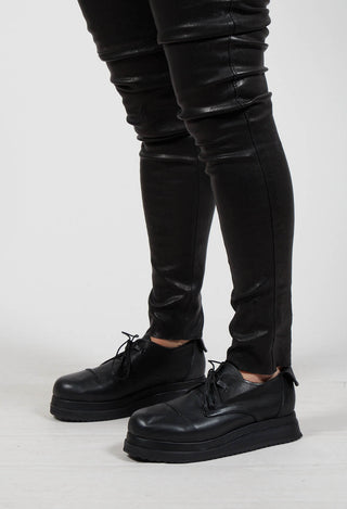 Lace Up Loafers in Black