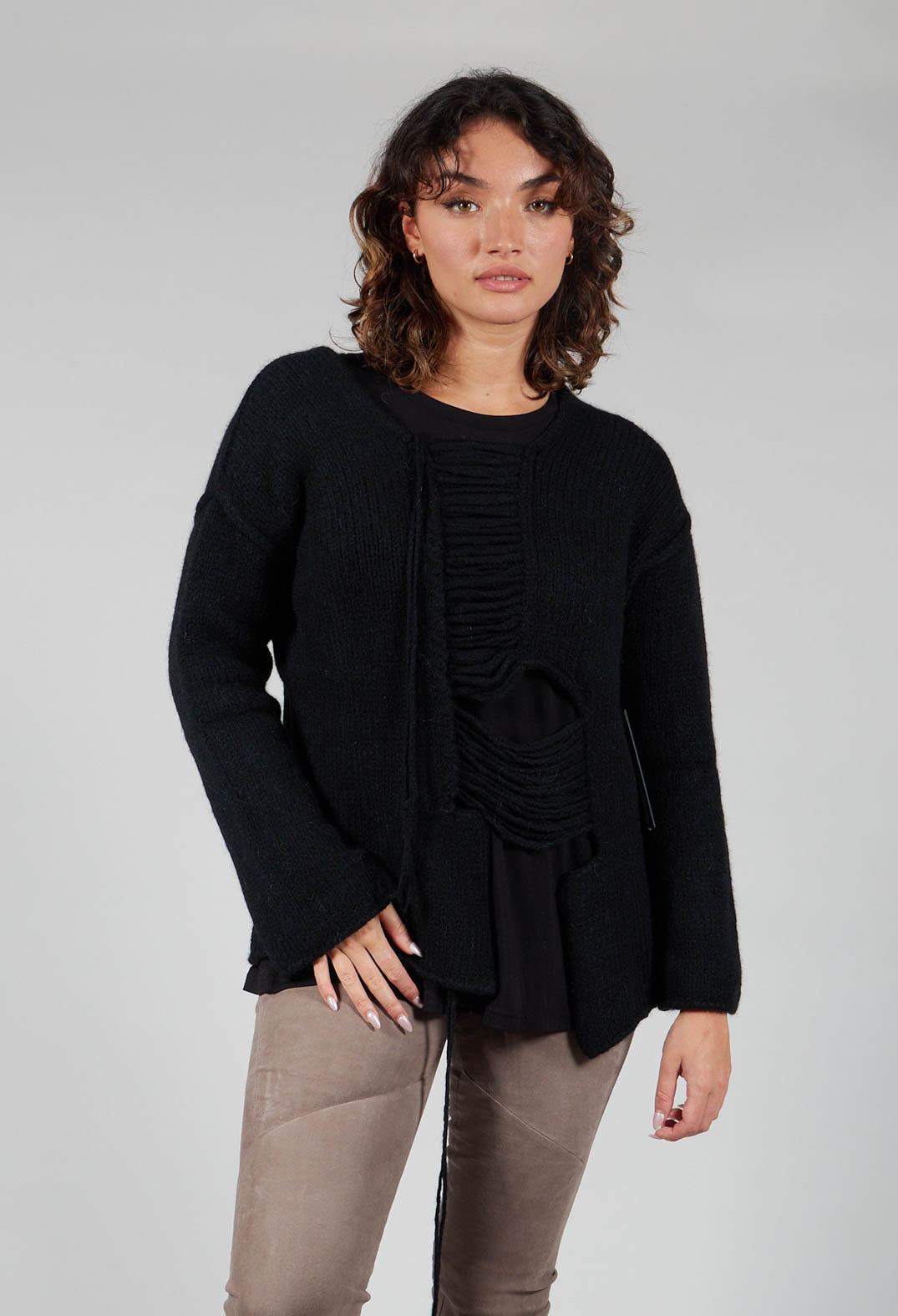 Ladder Feature Jumper in Black