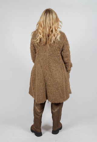 Large Pocket Alpaca Coat in Camel Mel