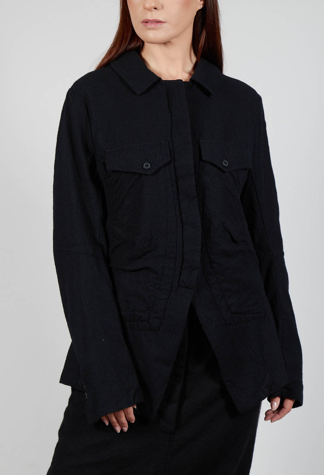 Large Pocket Jacket in Black