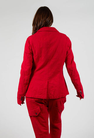 Large Pocket Jacket in Cardinal