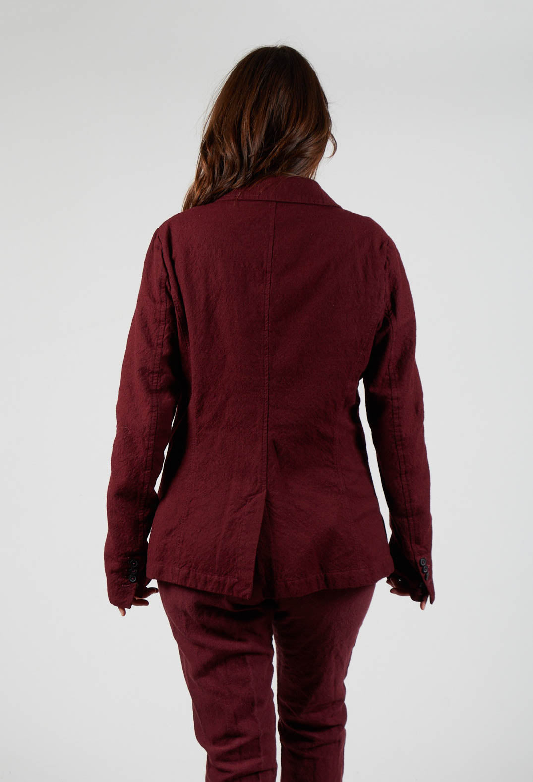 Large Pocket Jacket in Merlot