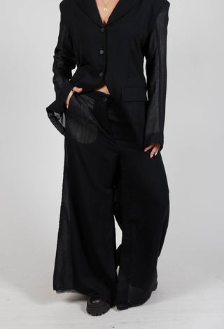 Layered Trousers in Black