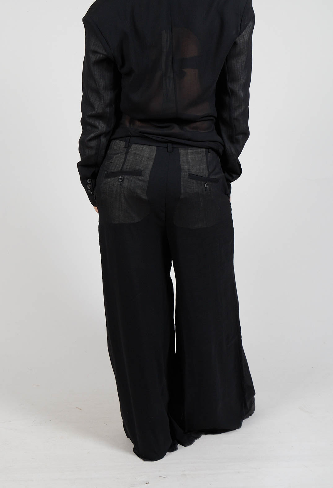 Layered Trousers in Black