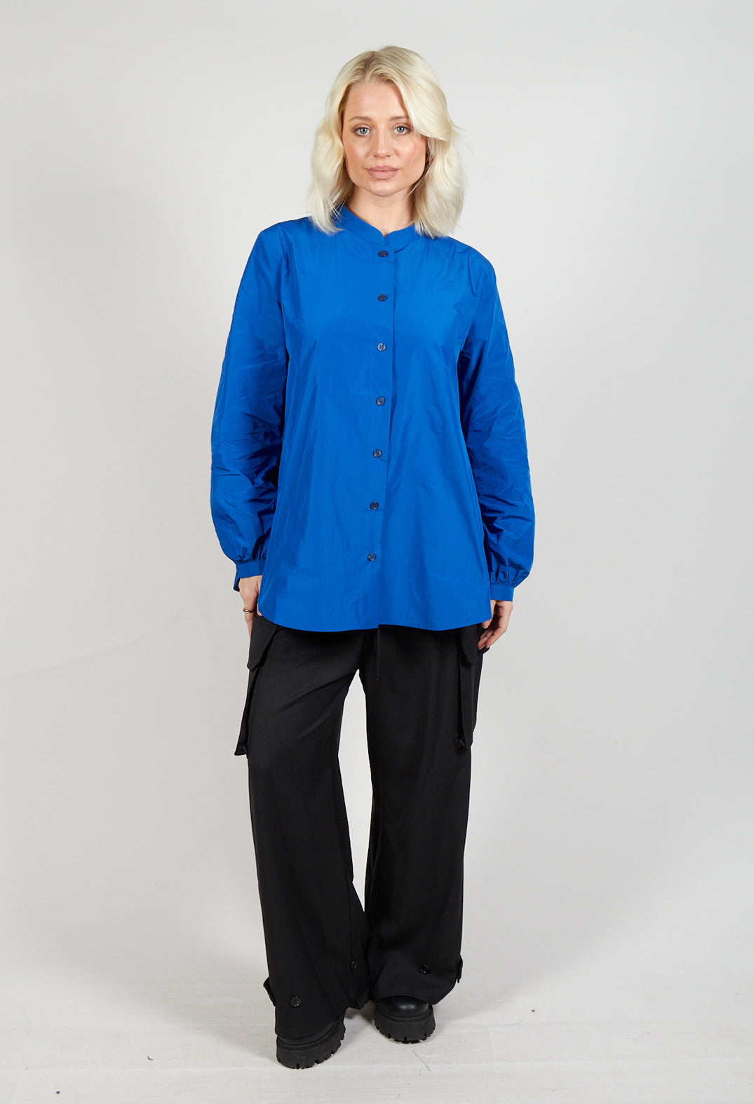 Light Taffeta Blouse in Blue