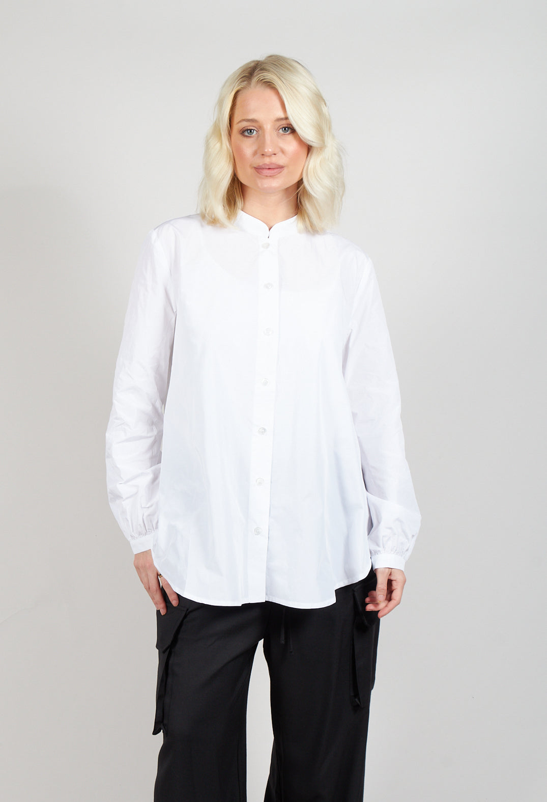 Light Taffeta Blouse in White