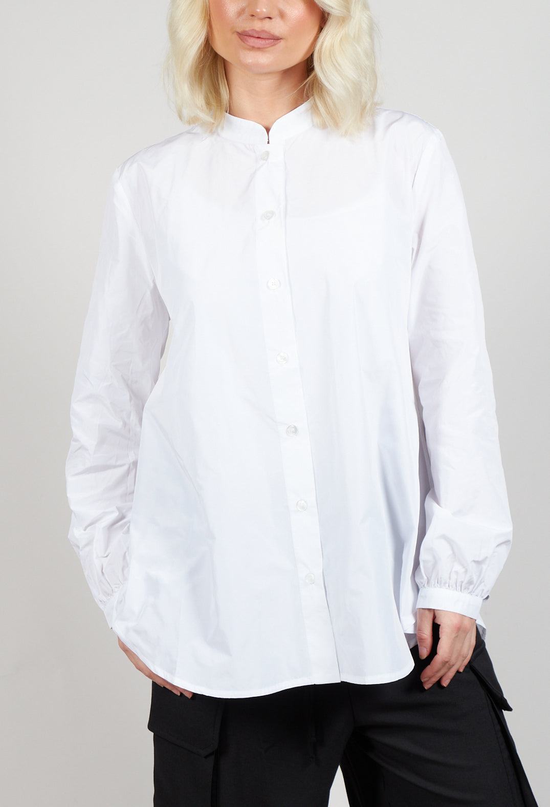 Light Taffeta Blouse in White