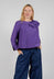 Light Taffeta Shirt with Ruffles in Purple