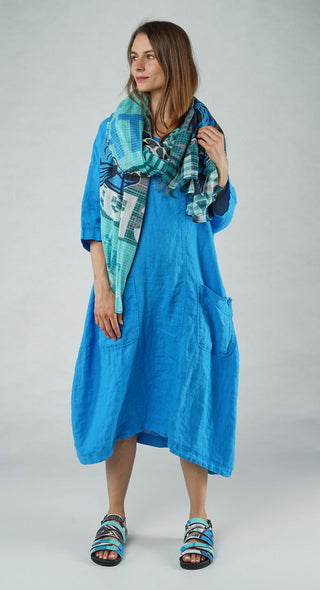 PRE-ORDER - Lightweight Cotton Scarf in Black Print Lightweight Cotton Scarf in Black Print (Pictured in Colorful)