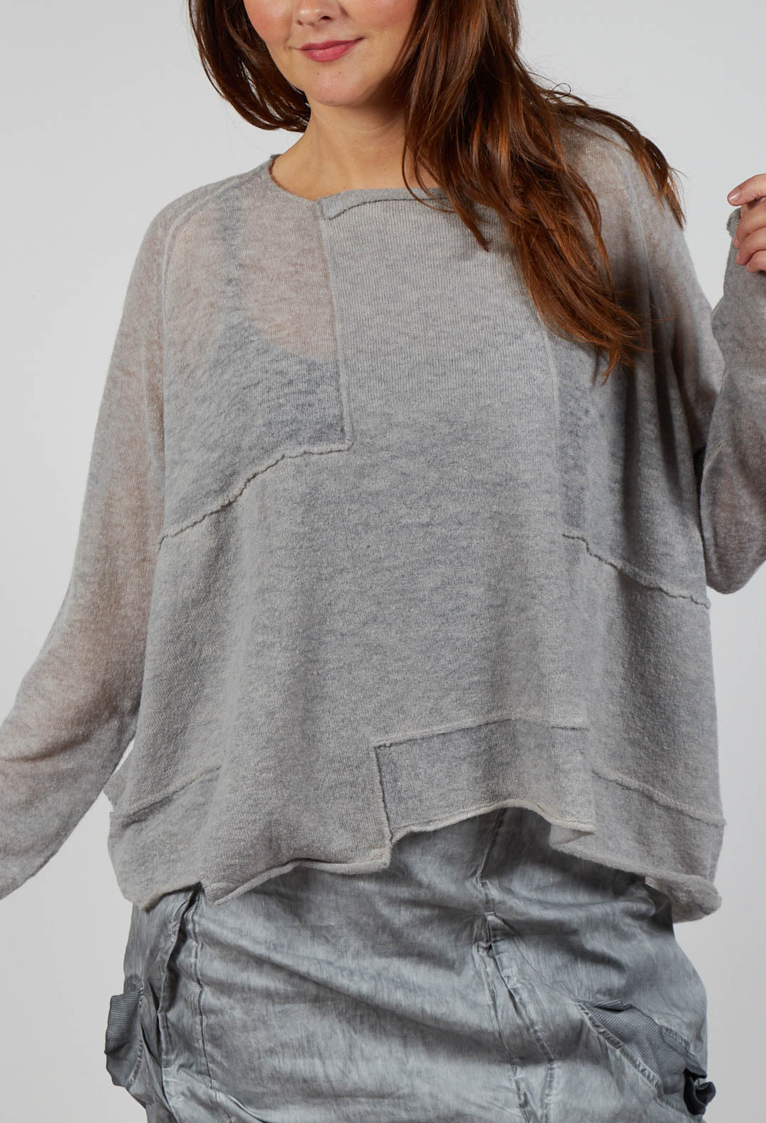 Lightweight Jumper in Pencil Cloud