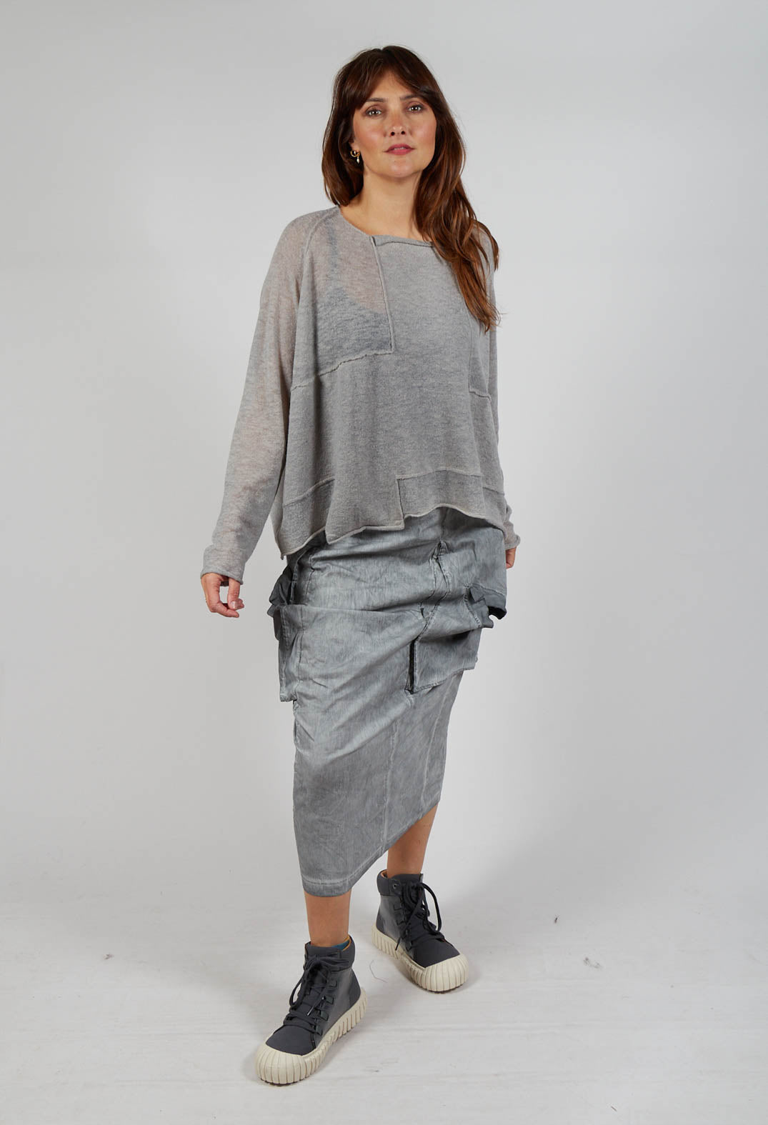 Lightweight Jumper in Pencil Cloud