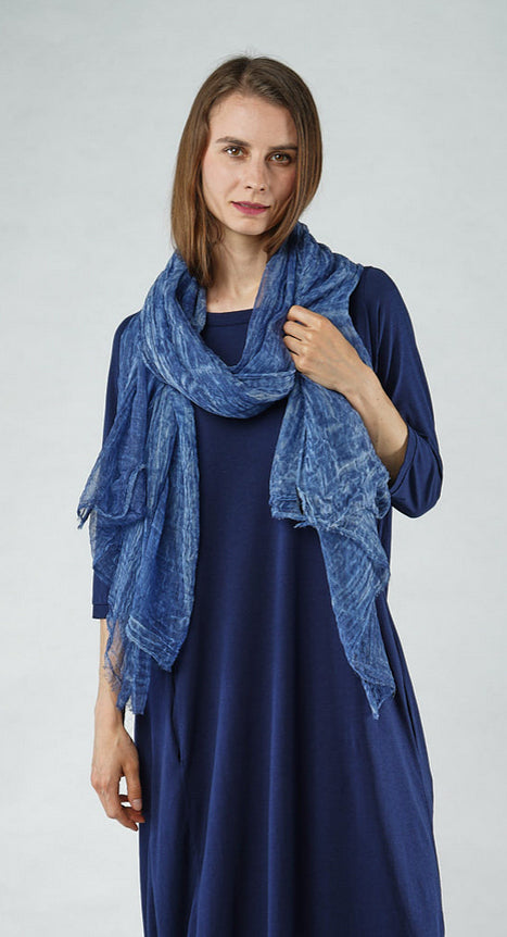 PRE-ORDER - Lightweight Sheer Scarf in Malibu (Pictured in Navy)