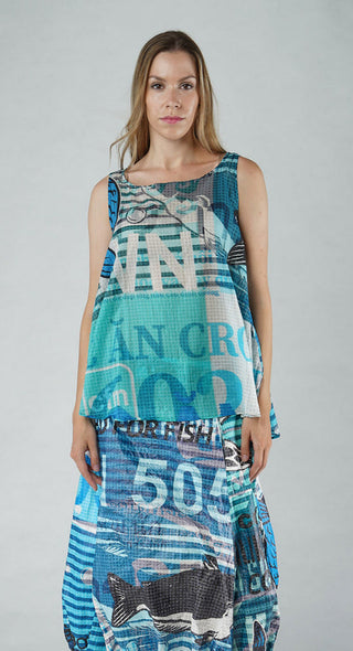 PRE-ORDER - Lightweight Sleeveless Top in Black Print Lightweight Sleeveless Top in Black Print (Pictured in Colorful)