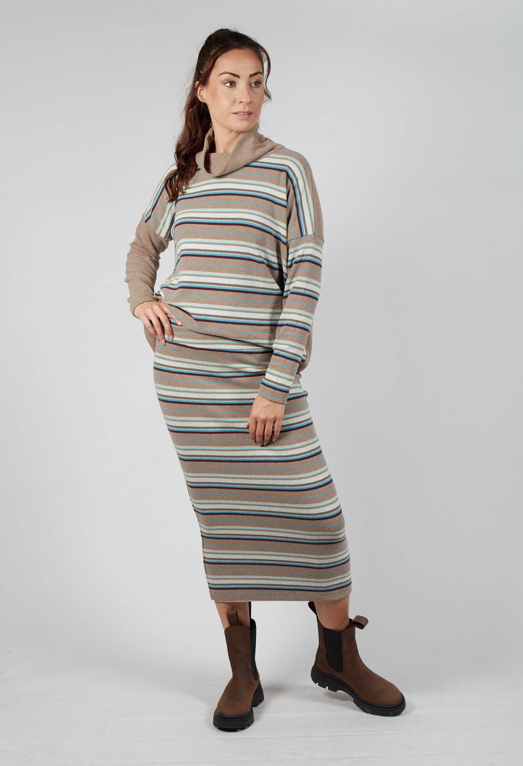 Lilla Skirt in Alpaca Stripe