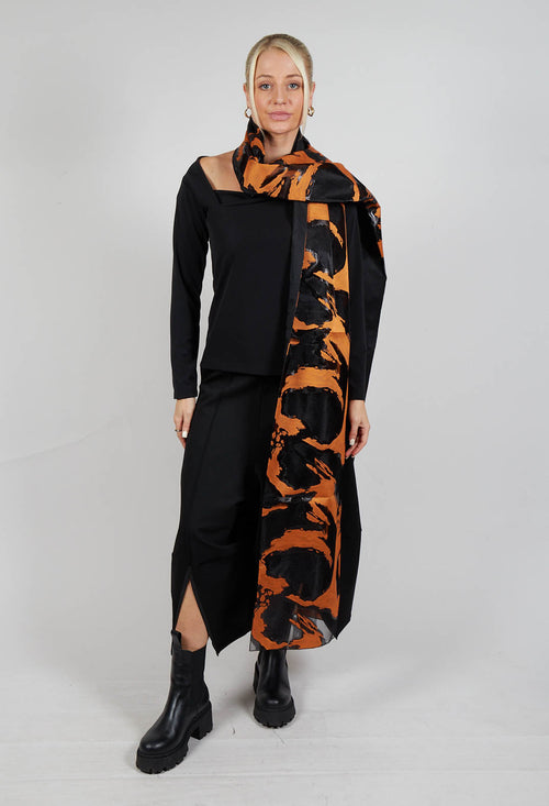 Limb Scarf in Orange and Black