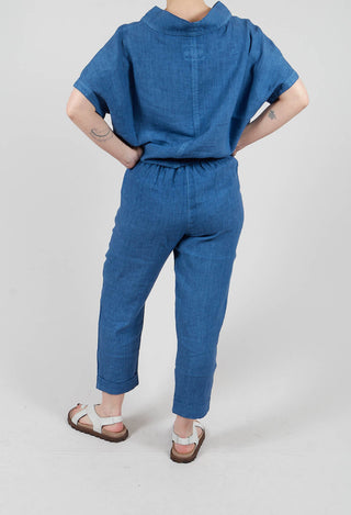 Linen Geisha Pants in Eve Blue