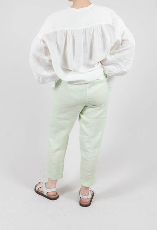 Linen Geisha Pants in Spring Green