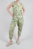 Linen Geisha Pants in Spring Green Print