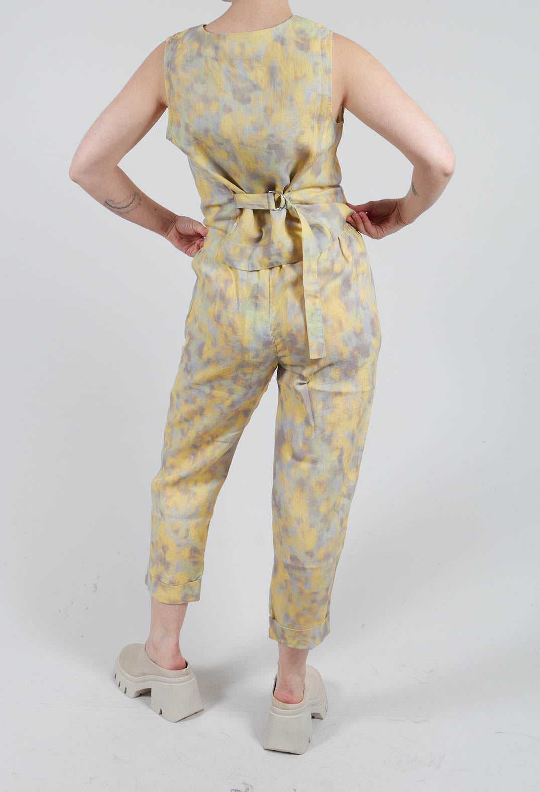 Linen Geisha Pants in Sunlight Print