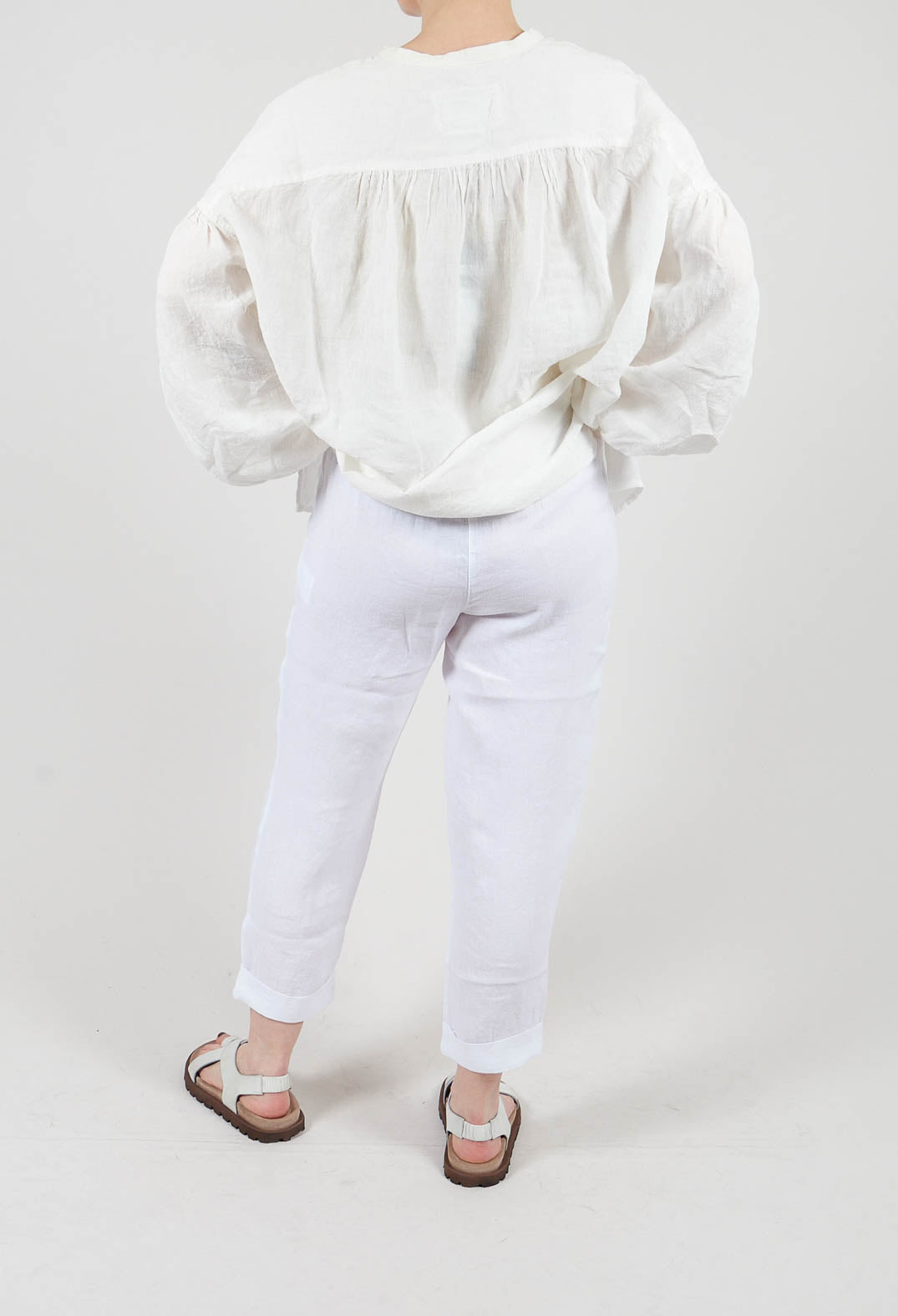 Linen Geisha Pants in White