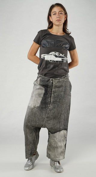 PRE-ORDER -  Linen Patch Trousers in Asteroid Pigment