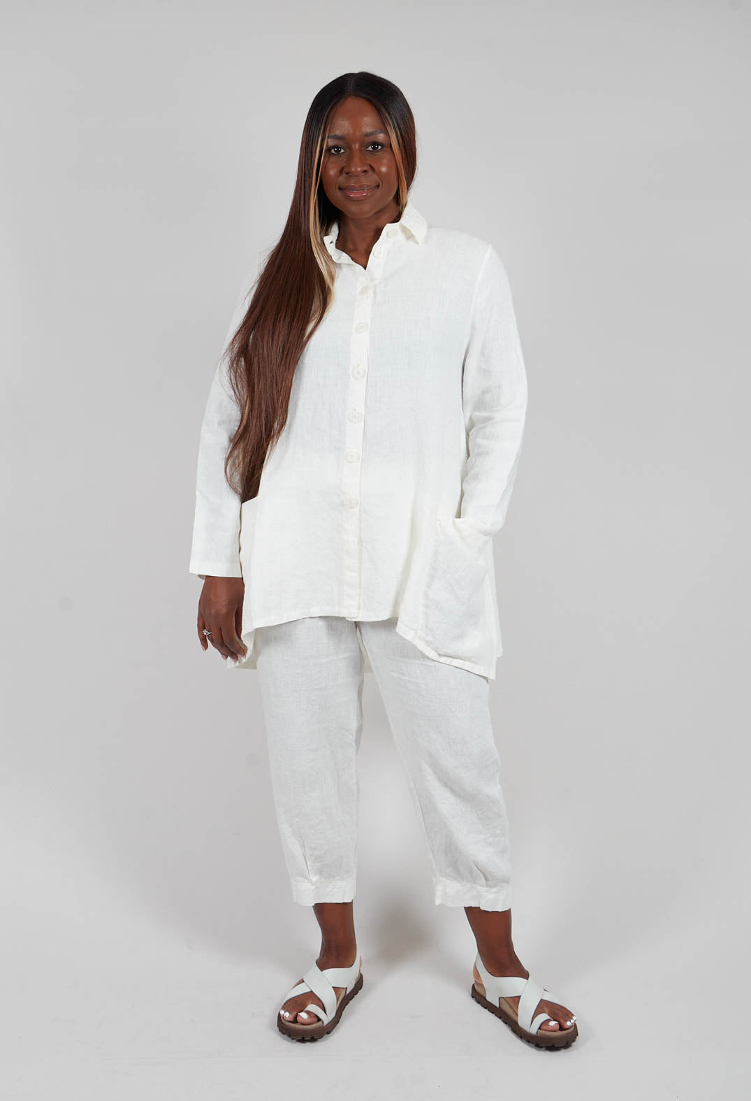 Linen Shirt in Off White