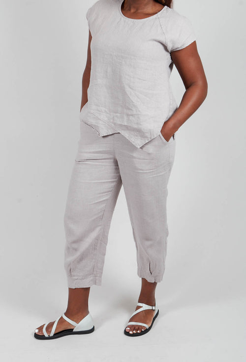 Linen Trousers in Light Grey