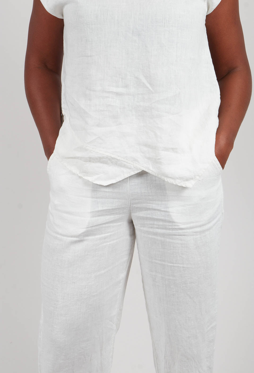 Linen Trousers in Off White