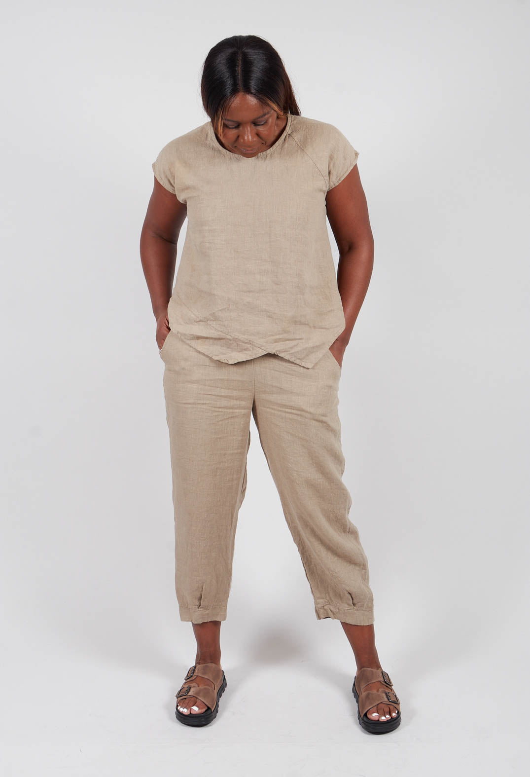 Linen Trousers in Putty