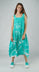 PRE-ORDER - Linen Tulip Hem Dress in Grey Print (Pictured in Aqua Print)