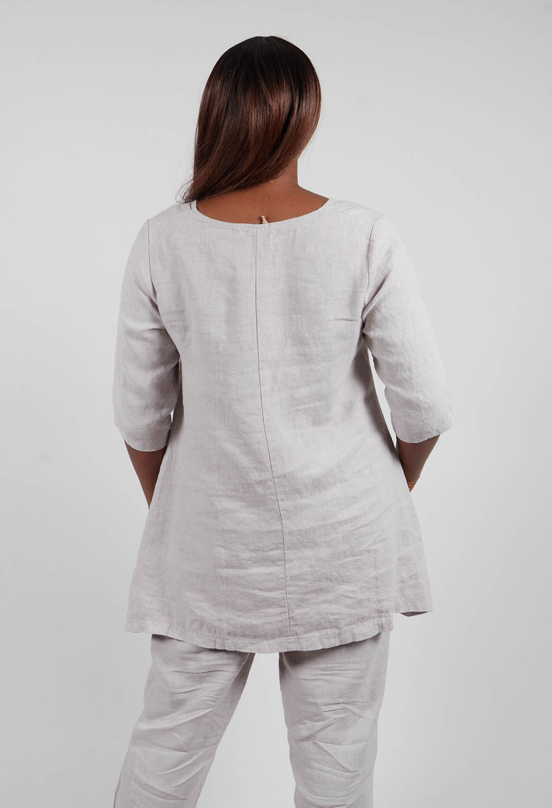 Linen Tunic in Light Grey