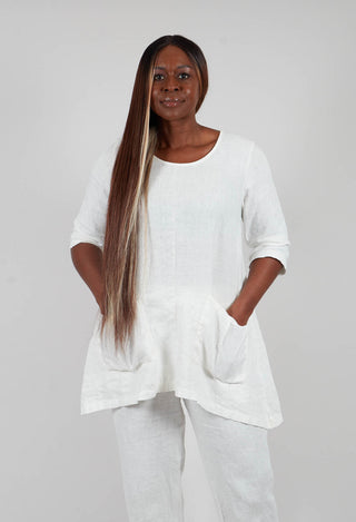 Linen Tunic in Off White