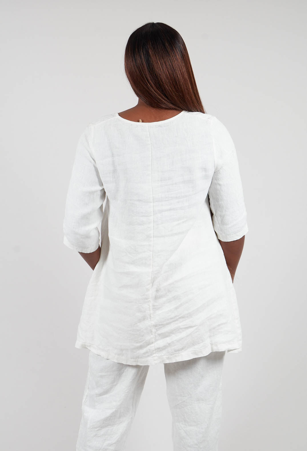 Linen Tunic in Off White