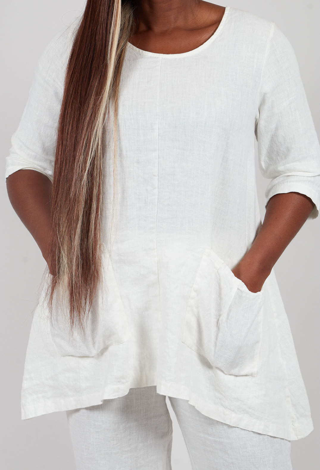 Linen Tunic in Off White