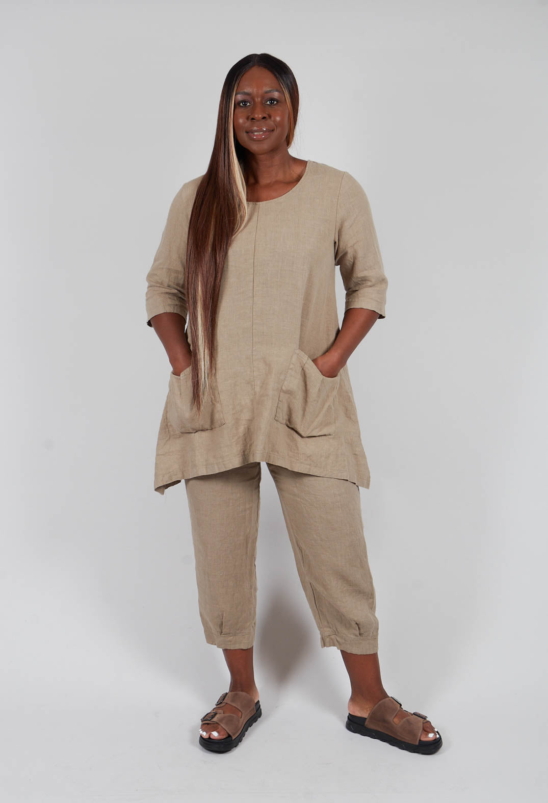 Linen Tunic in Putty