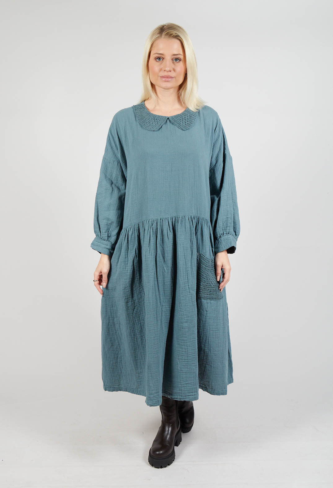 Lise Lott Dress in Storm Blue