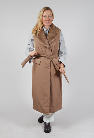 Long Belted Gilet in Amber