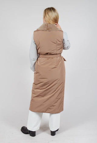 Long Belted Gilet in Amber