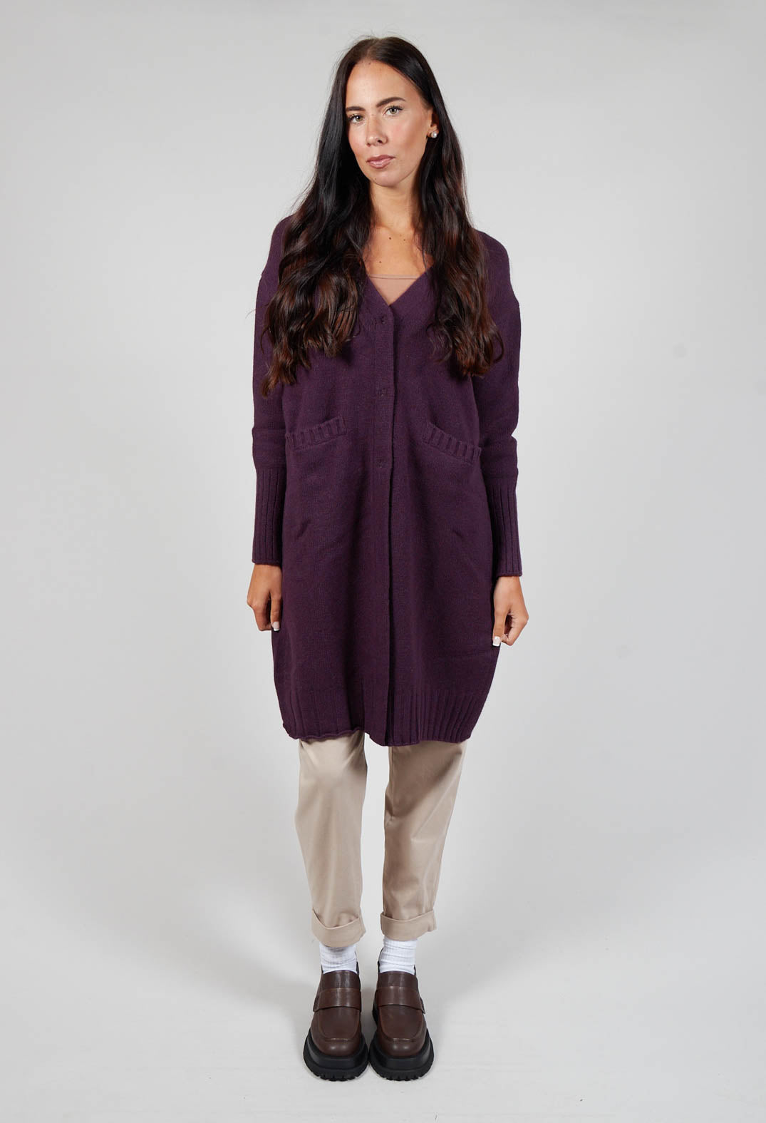 Aubergine cardigan hot sale