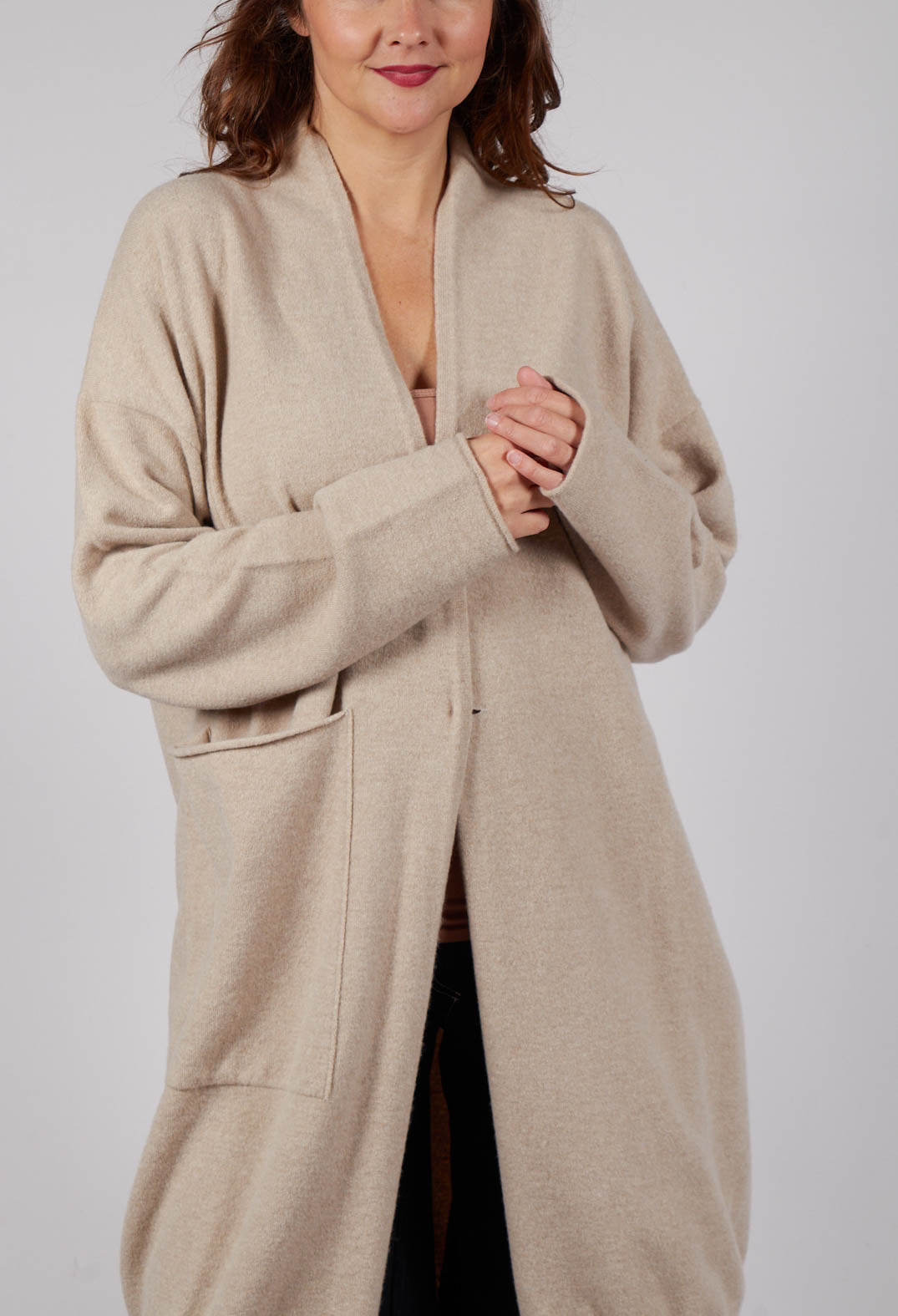 Long Cardigan in Beige