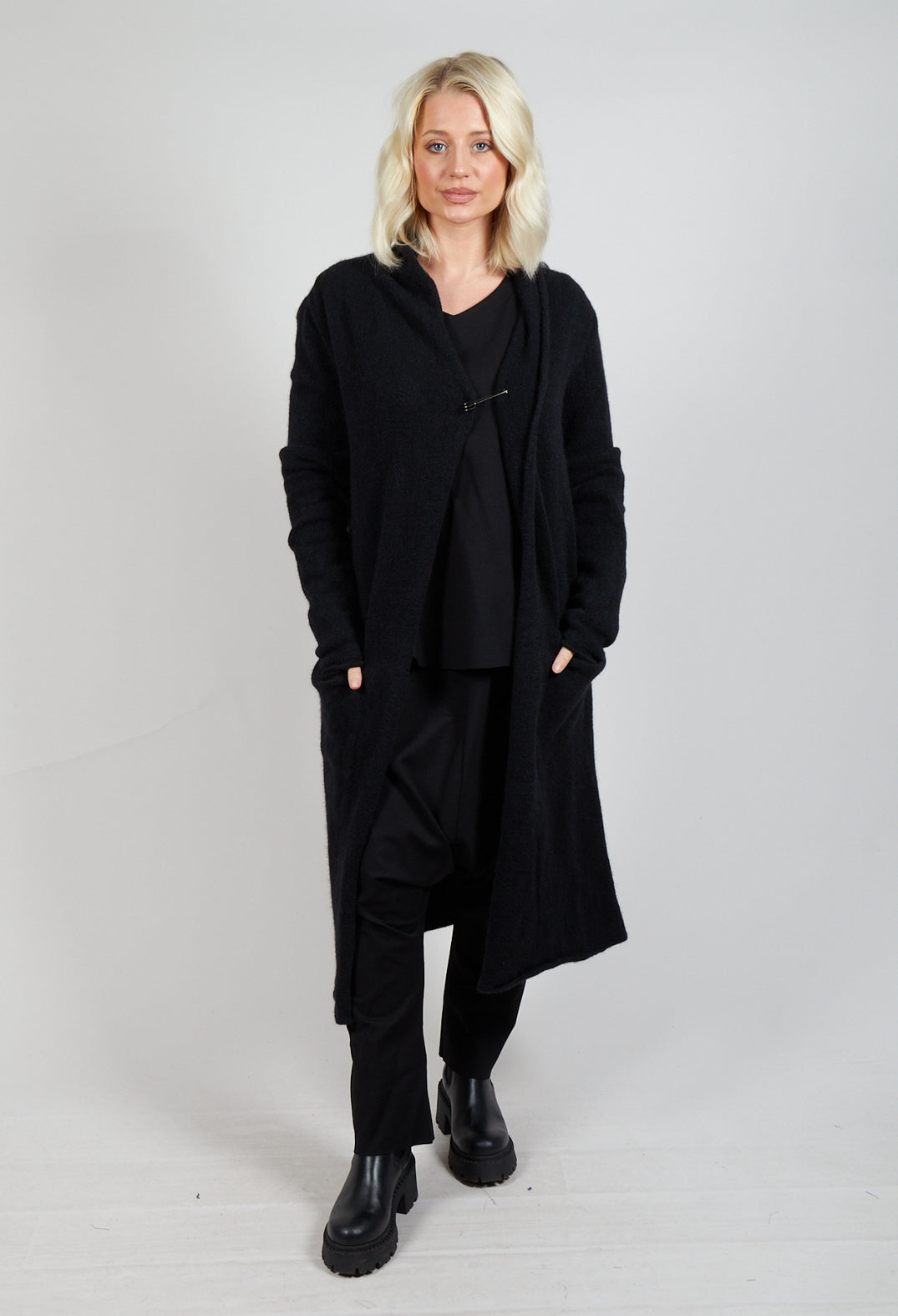 Long Cardigan in Black