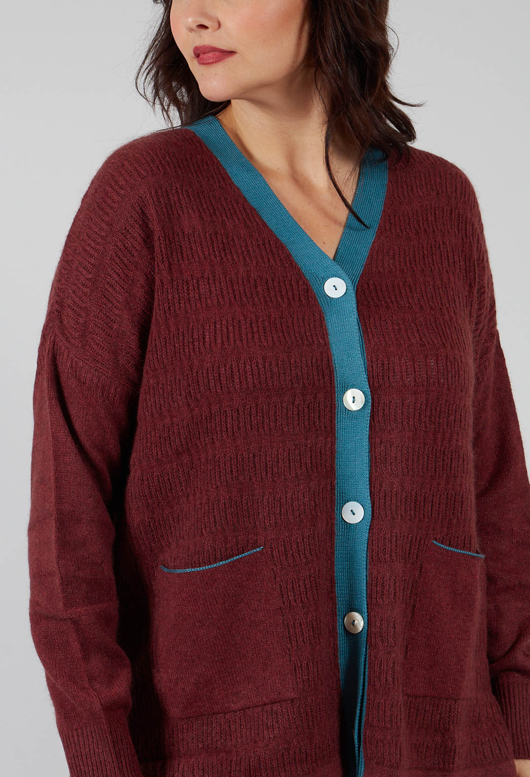 Long Cardigan in Hollister Steel