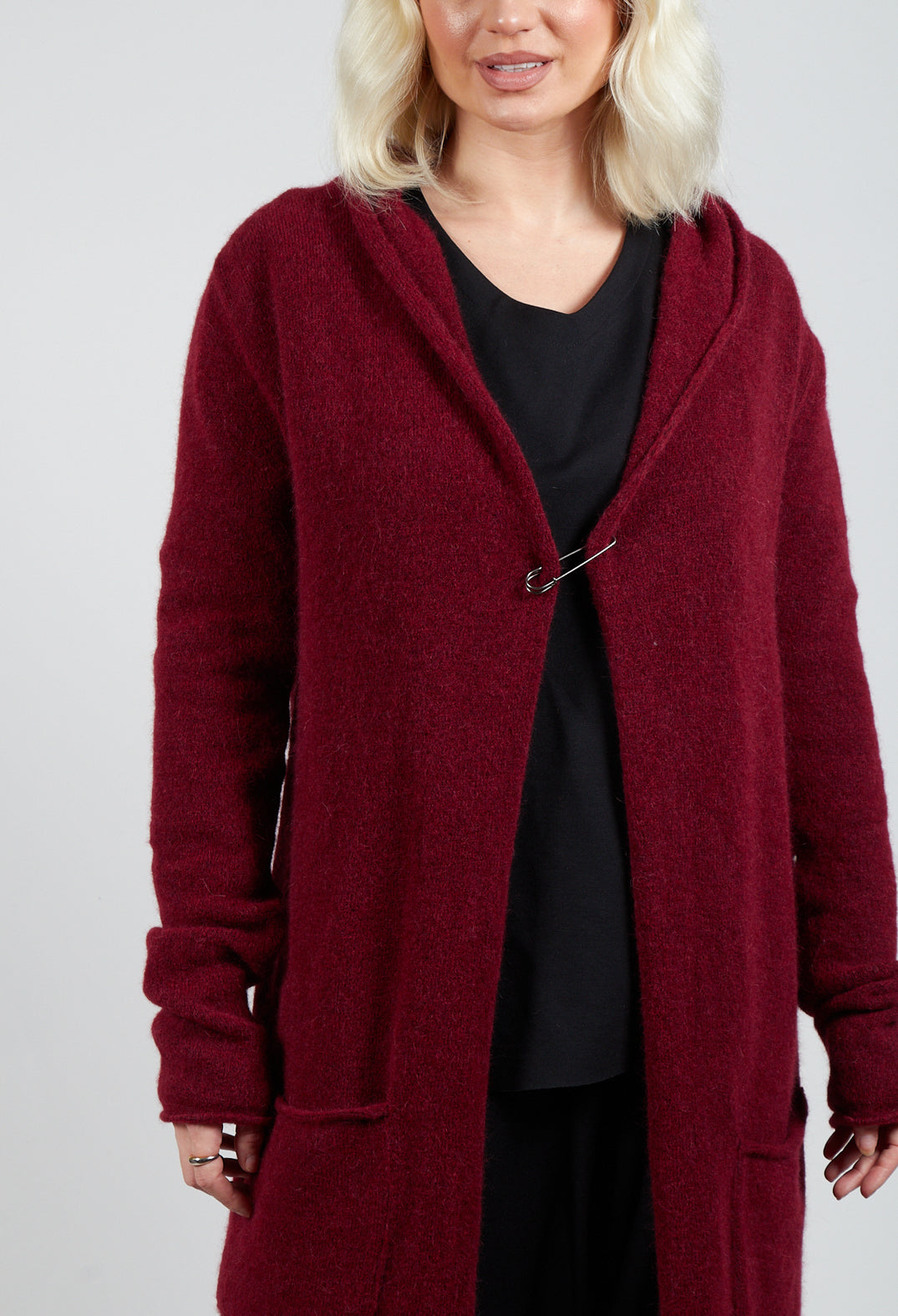 Long Cardigan in Merlot