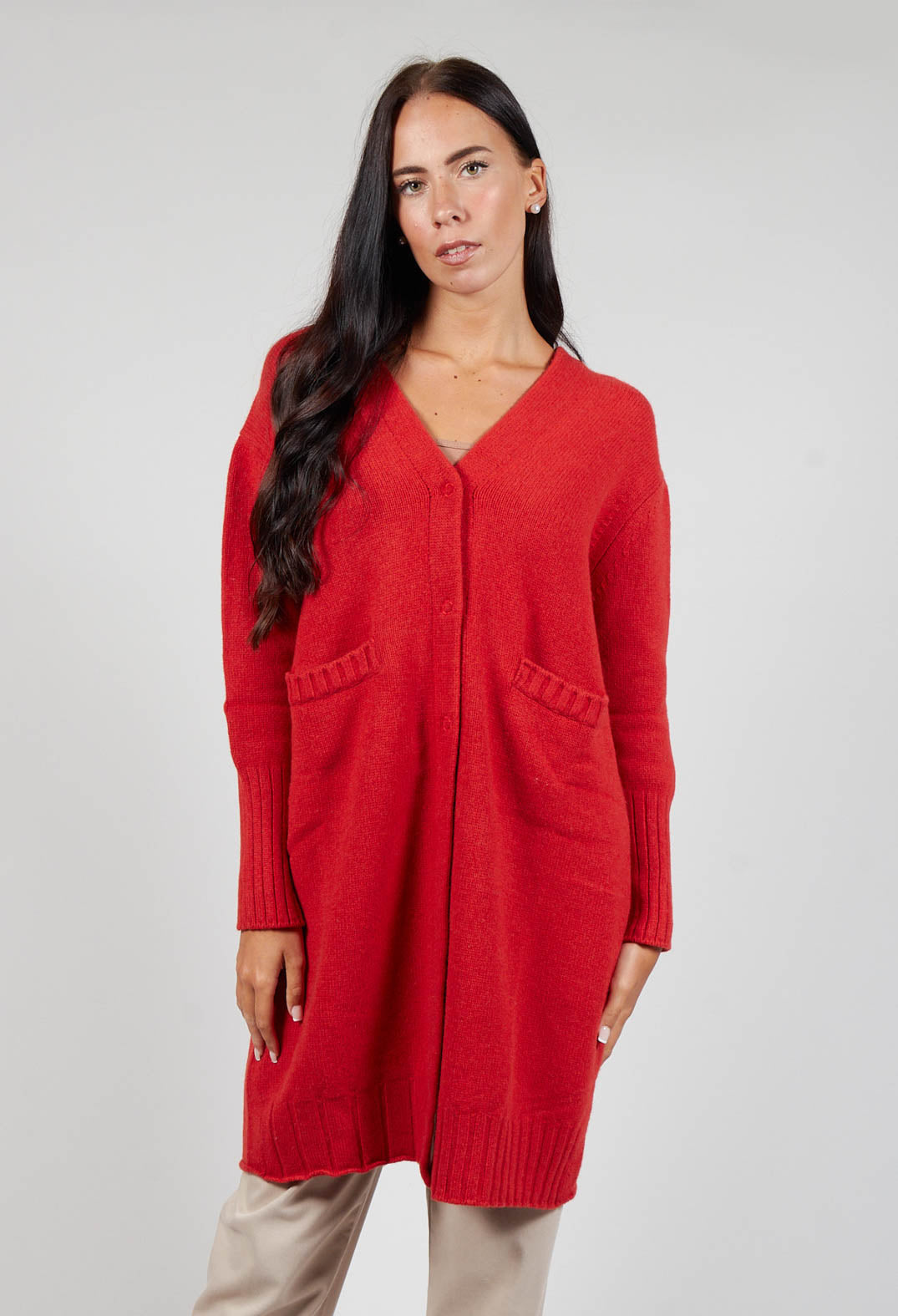 Tomato hot sale red cardigan