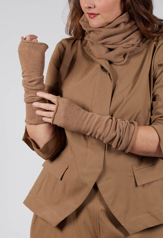 Long Cashmere Cuff in Camel Mel