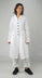 PRE-ORDER - Long Coat with Half-Button Fastening in Semi Bleach