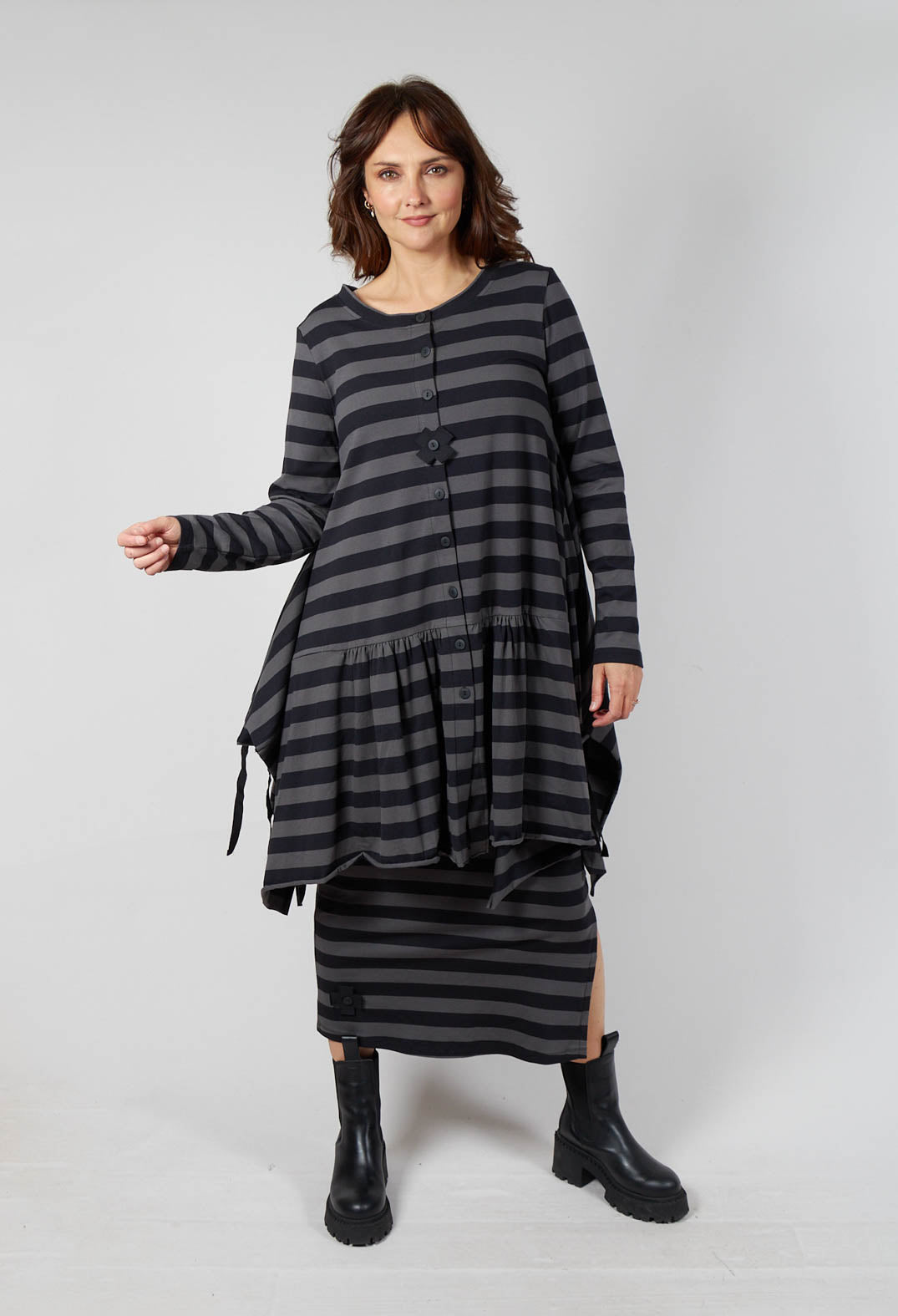 Long Ribbon Jacket in Stripe